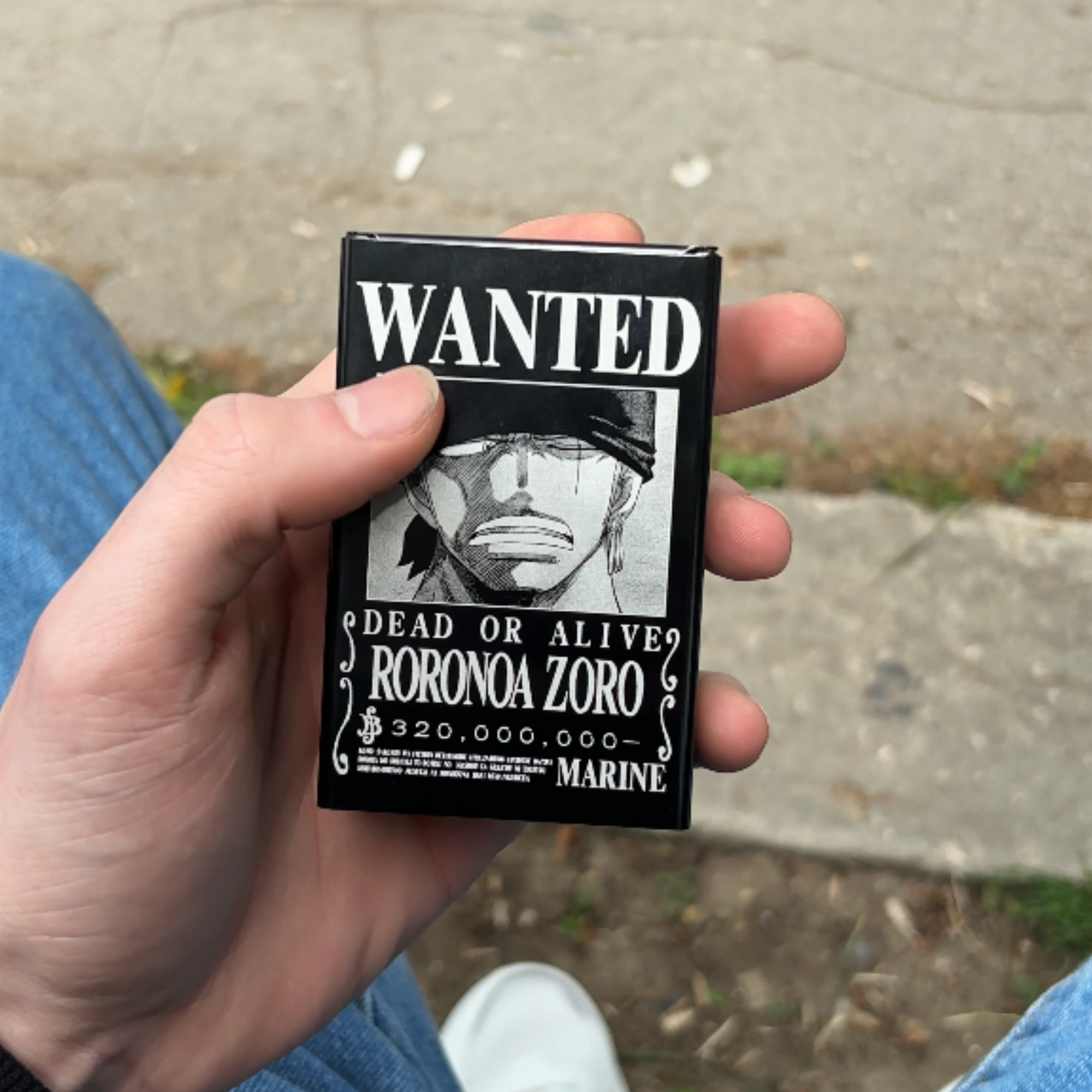 Compact wanted poster case lifestyle detail